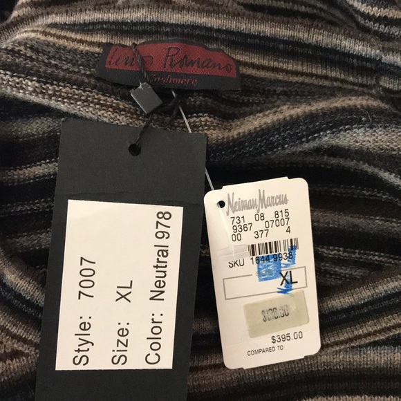 NWT Lenor Romano Cashmere Sweater Size XL - Picture 3 of 3